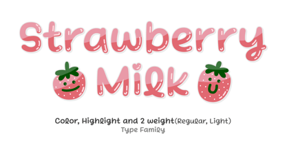 StrawberryMilk Font Poster 1