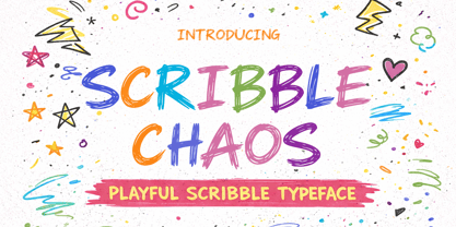 Scribble Chaos Font Poster 1