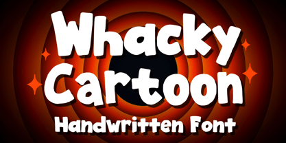 Whacky Cartoon Font Poster 1