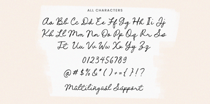 Cursive Amber Font Poster 6