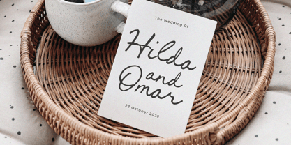 Cursive Amber Font Poster 5