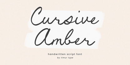 Cursive Amber Font Poster 1