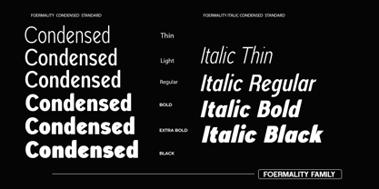 Foermality Condensed Variable Font Poster 3