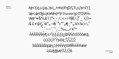 Klassic Memory Font Poster 6