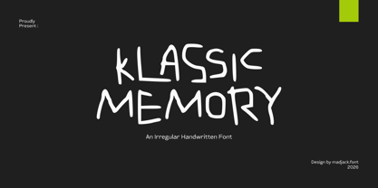 Klassic Memory Font Poster 1