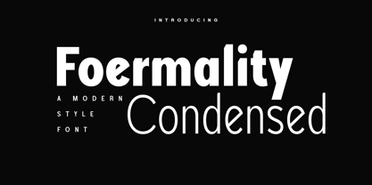 Foermality Condensed Font Poster 1