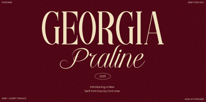 Georgia Praline Script Font Poster 1