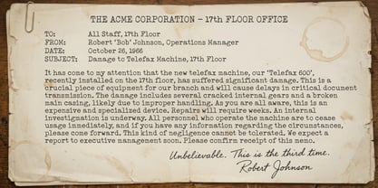 Distressed Telegraph Font Poster 2