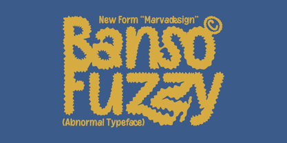 Banso Fuzzy Font Poster 1