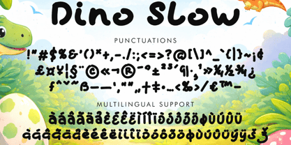 Dino Slow Font Poster 5