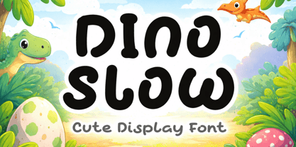 Dino Slow Font Poster 1