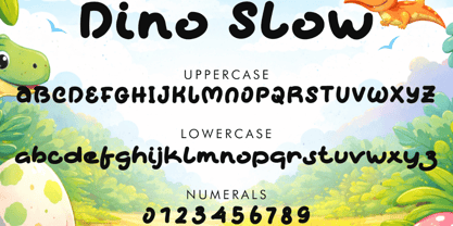 Dino Slow Font Poster 4