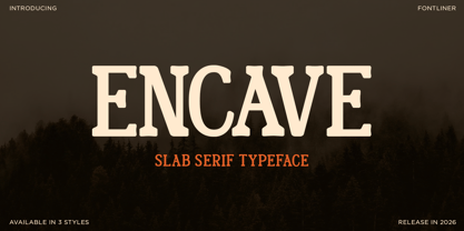 Encave Outline Font Poster 1