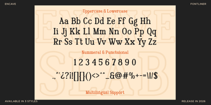 Encave Outline Font Poster 11