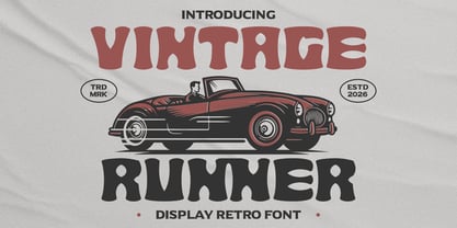 Vintage Runner Font Poster 1