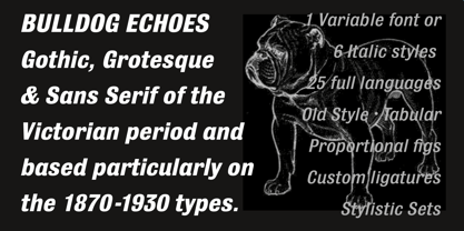 Bulldog Pro Italic Font Poster 3