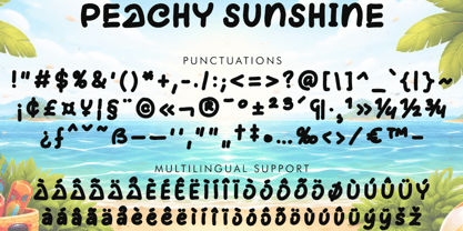 Peachy Sunshine Font Poster 5