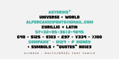 Climber Font Poster 13