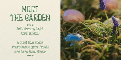 Curlicue Garden Font Poster 3