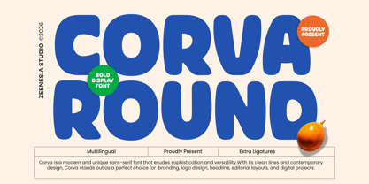 Corva Round Font Poster 1