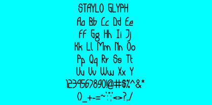 Staylo Font Poster 2
