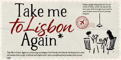 Take Me to Lisbon Again Font Poster 1