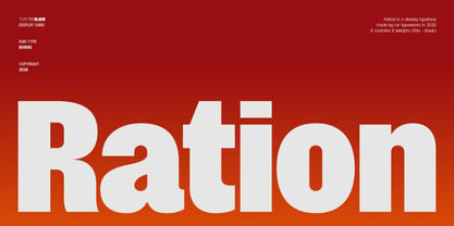 Ration Font Poster 1