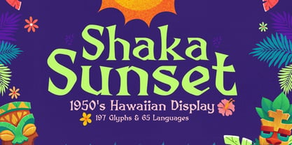 Shaka Sunset Font Poster 1
