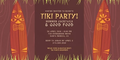 Shaka Sunset Font Poster 2