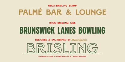 RTCO BRISLING Font Poster 4