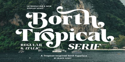 Borth Tropical Font Poster 1