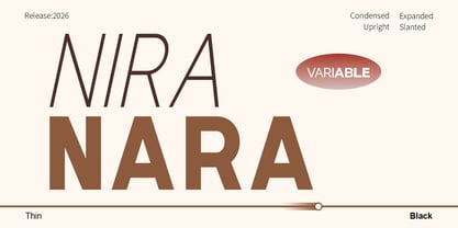 Nira Nara Font Poster 1