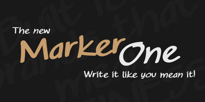 Marker One Font Poster 1