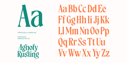 Agnofy Rusting Font Poster 13
