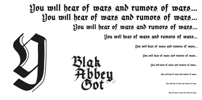 Black Abbey Got Font Poster 4