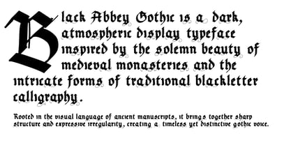 Black Abbey Got Font Poster 6