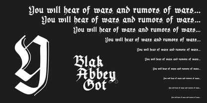 Black Abbey Got Font Poster 5