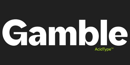 Gamble Font Poster 1