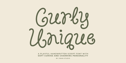 Curly Unique Font Poster 1