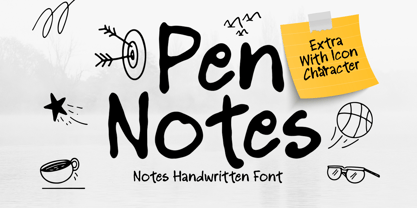 Pen Notes Font Poster 1