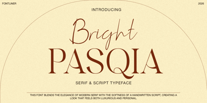 Bright Pasqia Script Font Poster 2