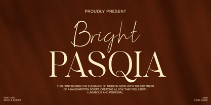 Bright Pasqia Script Font Poster 1
