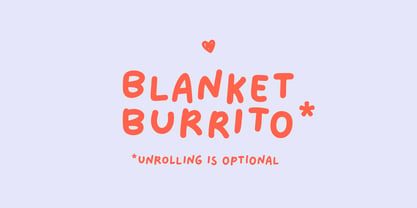 Blanket Burrito Font Poster 1