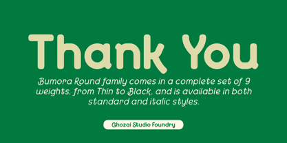 Bumora Round Font Poster 9