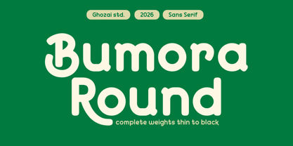 Bumora Round Font Poster 1