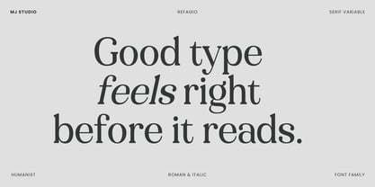 Refagio Font Poster 13