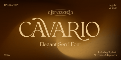 Cavario Font Poster 1
