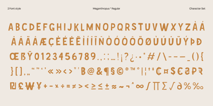 Meganthropus Font Poster 6