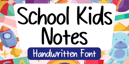 School Kids Notes Font Poster 1