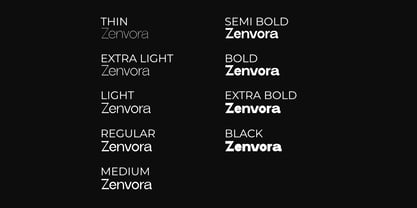 Zenvora Font Poster 2